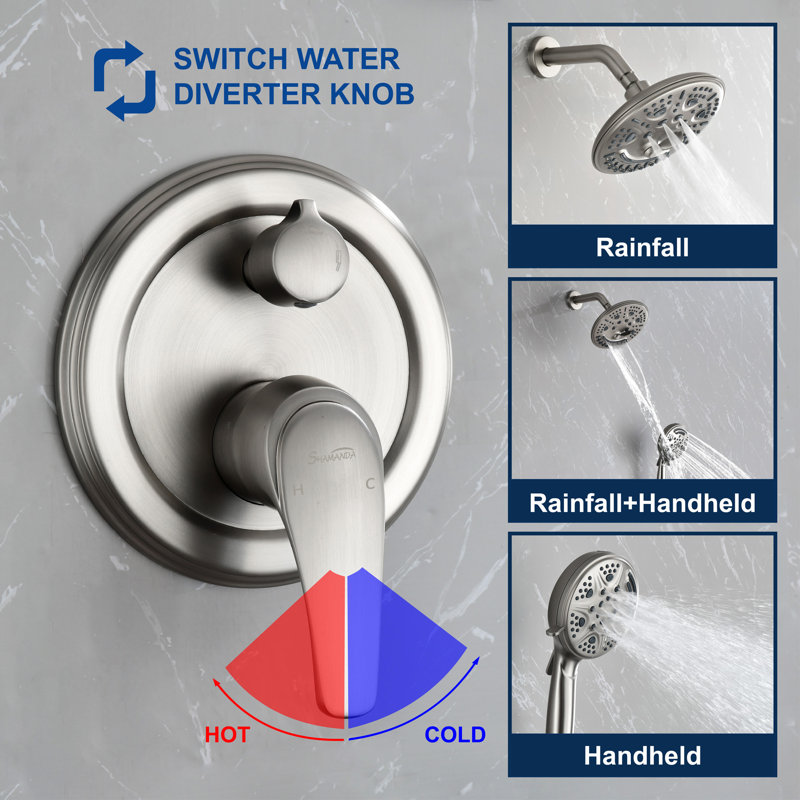 SHAMANDA Shower Faucet with Rough inValve & Reviews Wayfair